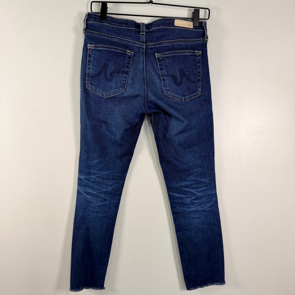 AG ED Denim The Prima Crop Jeans Cigarette Mid Rise Medium Wash Blue Size 26 - Picture 6 of 11